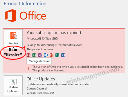 Hướng dẫn cách gia hạn bản quyền Office 365 để tiếp tục sử dụng 01 năm -  WINBANQUYEN